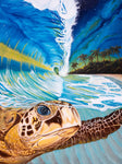 DIY Painting By Numbers -  Sea turtle (16"x20" / 40x50cm)