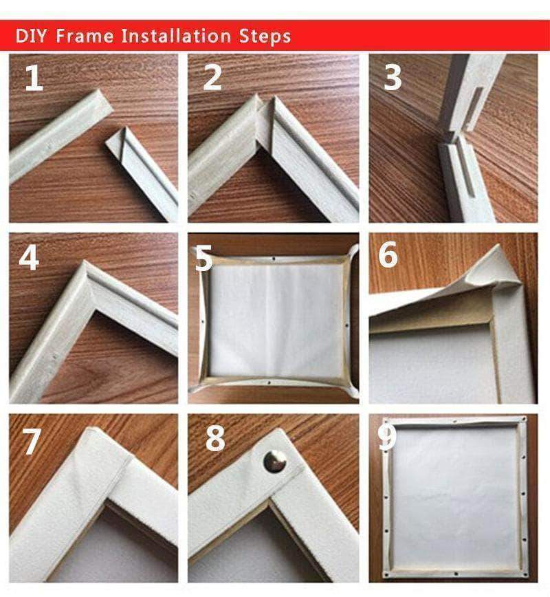 Pine Wood Frame for Paint by Numbers