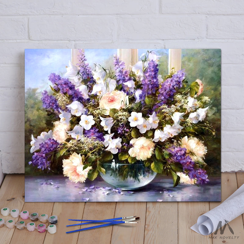 DIY Painting By Numbers - Flower (16"x20" / 40x50cm)
