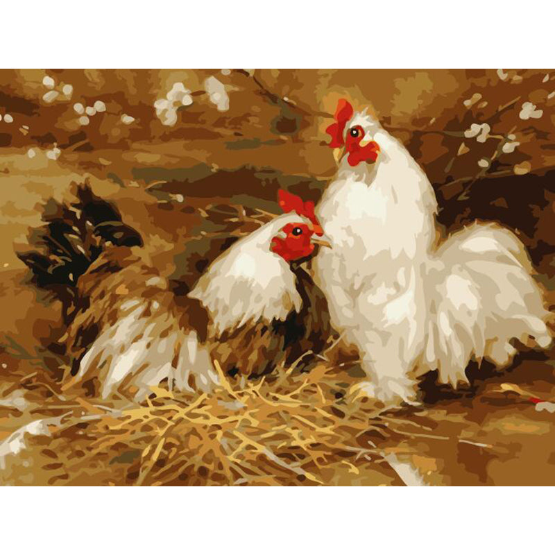 DIY Painting By Numbers - Chicken(16"x20" / 40x50cm)
