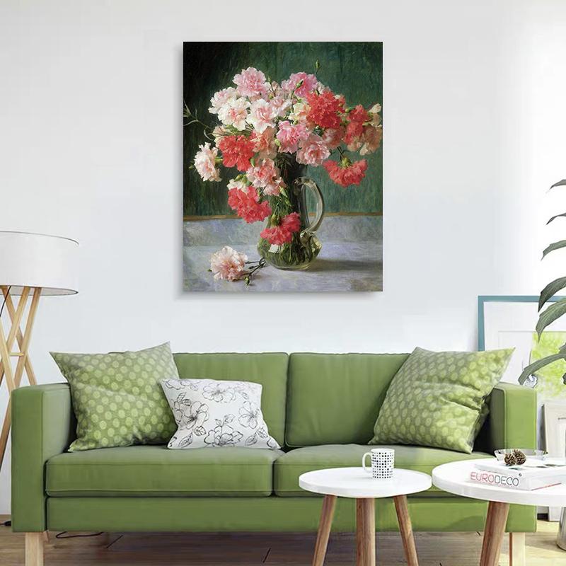 DIY Painting By Numbers - Pink and Red Peony(16"x20" / 40x50cm)