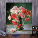 DIY Painting By Numbers - Pink and Red Peony(16"x20" / 40x50cm)