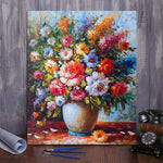 DIY Painting By Numbers - Flowers (16"x20" / 40x50cm)