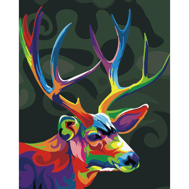 DIY Painting By Numbers - Colorful Deer (16"x20" / 40x50cm)