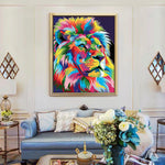 DIY Painting By Numbers - Lion (16"x20" / 40x50cm)