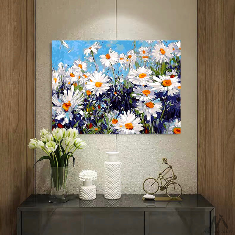 DIY Painting By Numbers - Daisies (16"x20" / 40x50cm)