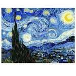 DIY Painting By Numbers - Starry Night (16"x20" / 40x50cm)