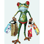 DIY Painting By Numbers - Frog Shopping(16"x20" / 40x50cm)