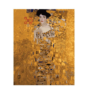 DIY Painting By Numbers -Girl With Golden Dress (16"x20" / 40x50cm)