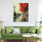 DIY Painting By Numbers - Autumn Street (16"x20" / 40x50cm)