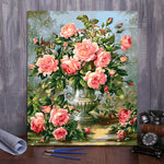 DIY Painting By Numbers - Roses (16"x20" / 40x50cm)