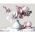 DIY Painting By Numbers - Magnolia Flower  (16"x20" / 40x50cm)