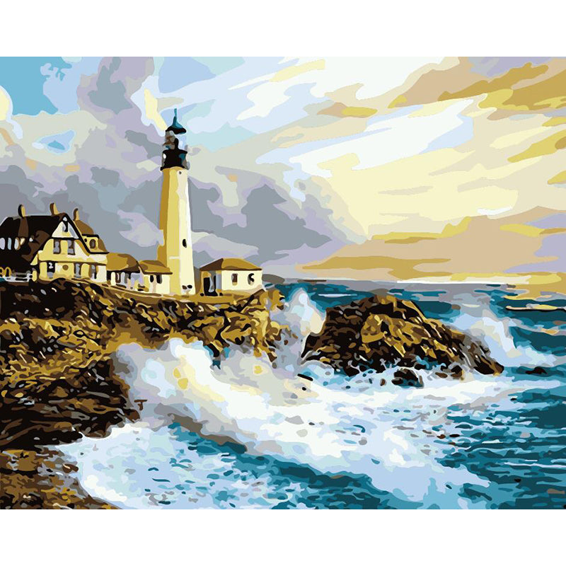 DIY Painting By Numbers - Lighthouse  (16"x20" / 40x50cm)