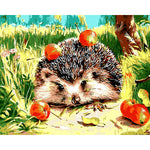 DIY Painting By Numbers - Hedgehog (16"x20" / 40x50cm)