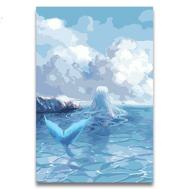 DIY Painting By Numbers -  Mermaid (16"x20" / 40x50cm)