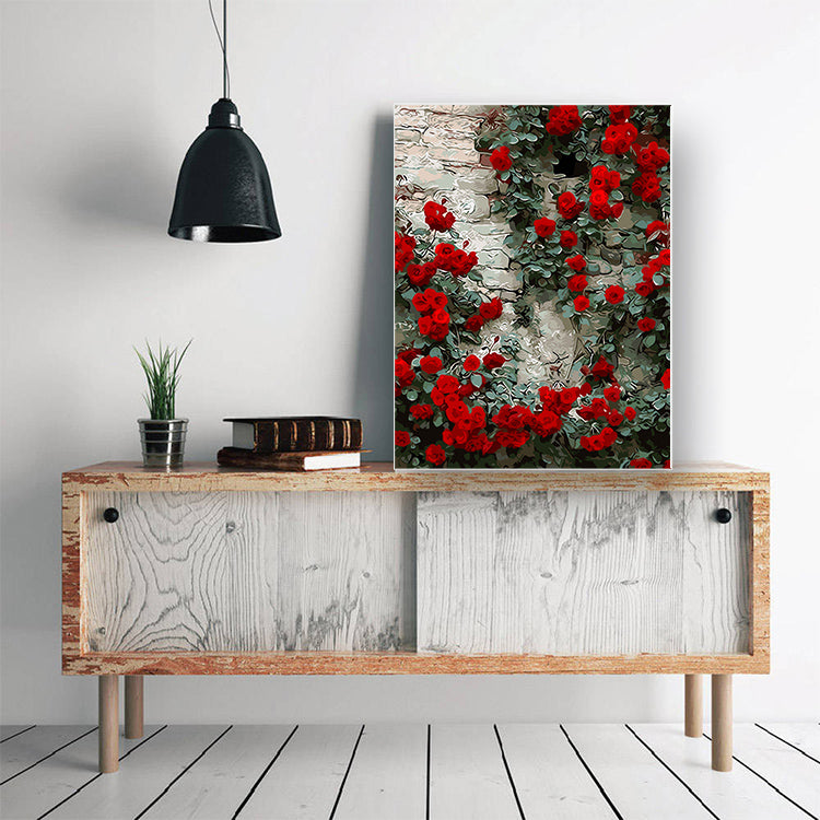 DIY Painting By Numbers -  Rose  (16"x20" / 40x50cm)