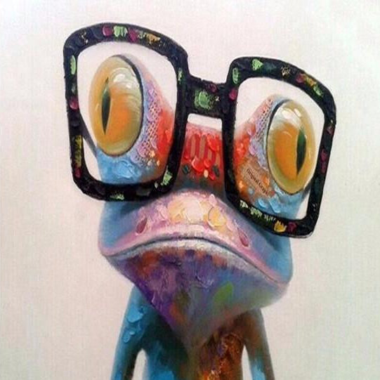 DIY Painting By Numbers - Frog (16"x20" / 40x50cm)