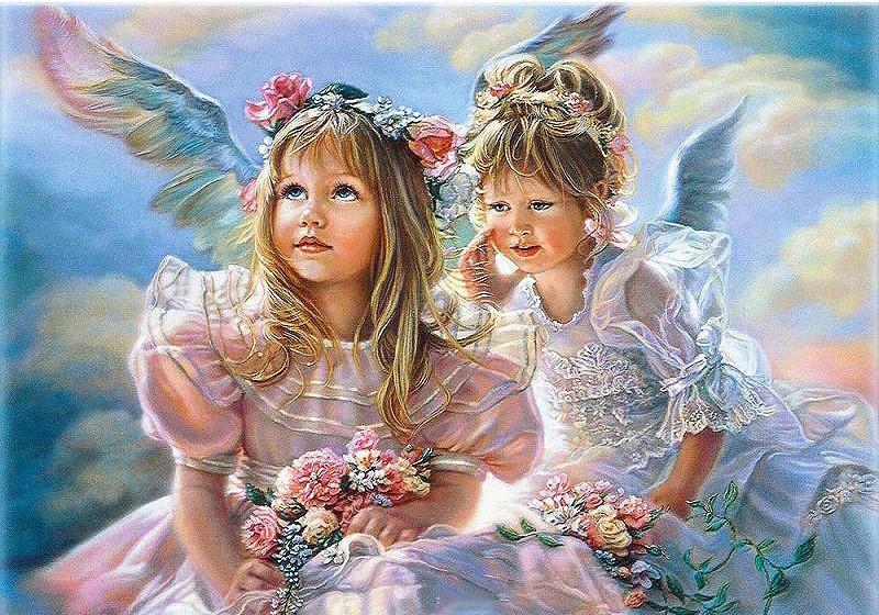 DIY Painting By Numbers - Angel Girls (16"x20" / 40x50cm)