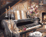 DIY Painting By Numbers - Vintage European Piano (16"x20" / 40x50cm)