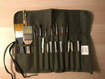 Roll Up Canvas Paint Brush Case For Artists