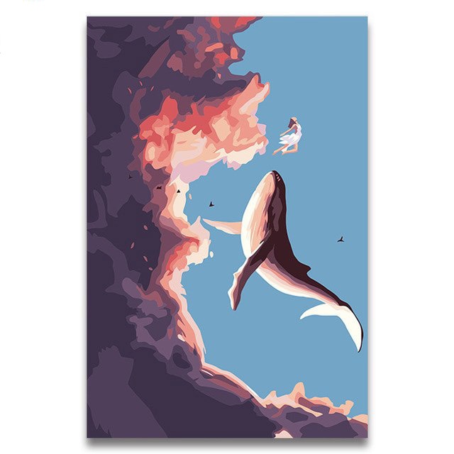 DIY Painting By Numbers -  Mermaid (16"x20" / 40x50cm)