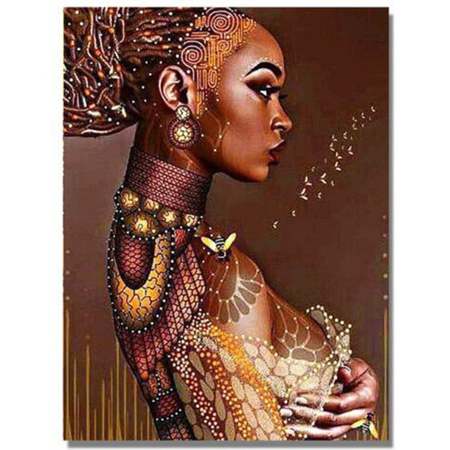 DIY Painting By Numbers - African Woman(16"x20" / 40x50cm)